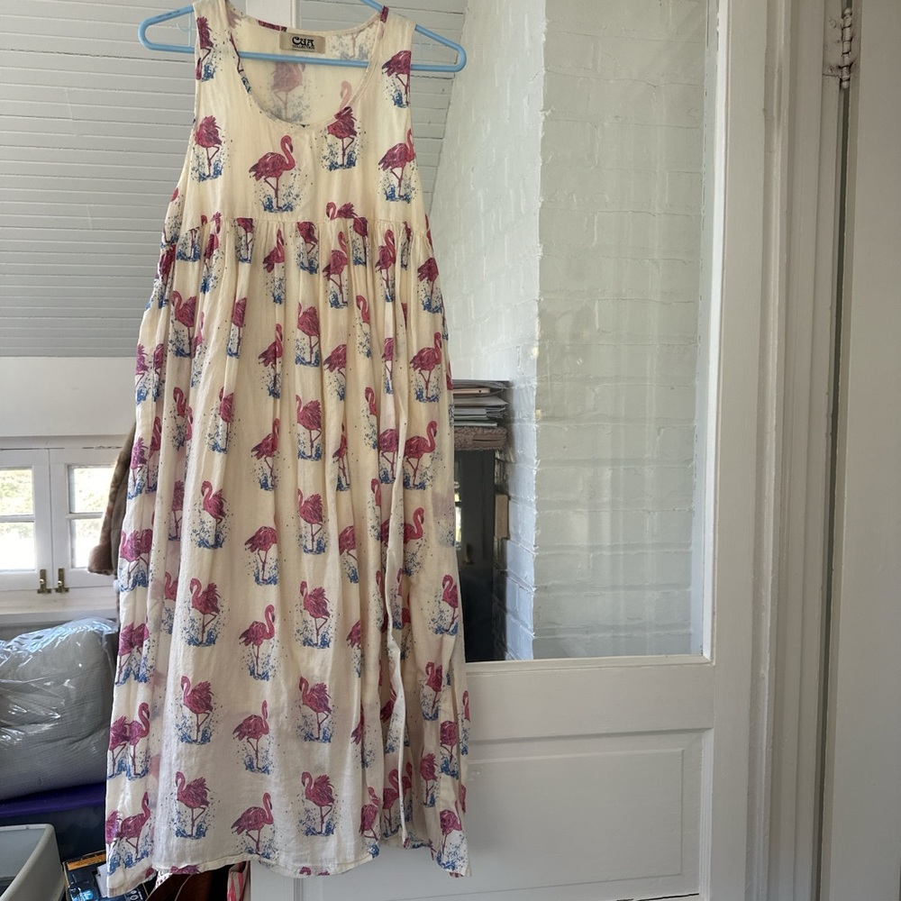 Sweetest vintage print cotton dress xs/s